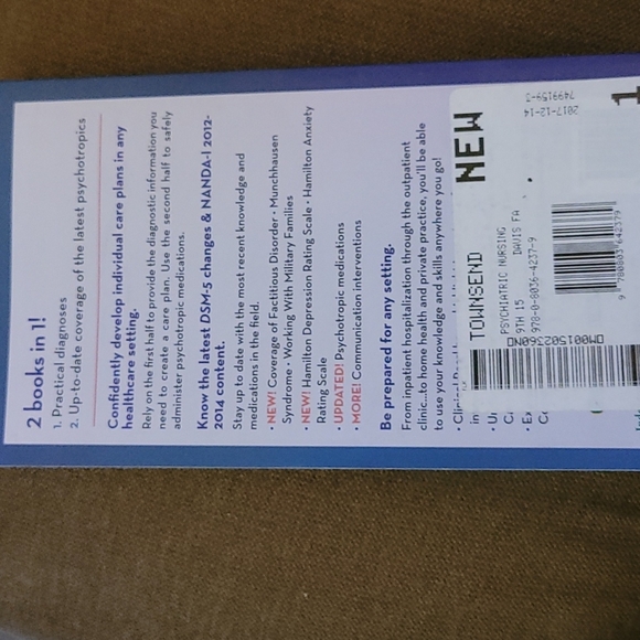 Psychiatric nursing soft cover New book - Picture 2 of 2
